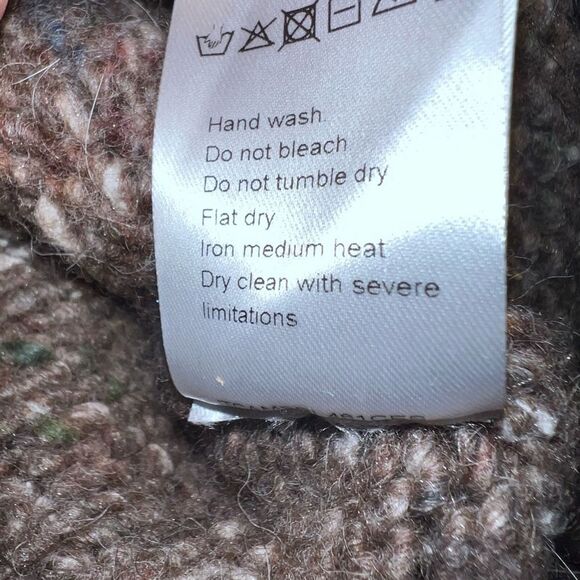 Stella Jean Wool Alpaca Silk Roll Neck Chunky Speckled Knit Sweater Brown 8 - Picture 13 of 13